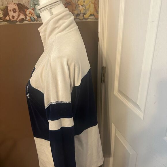 Flirtitude Active jacket  Navy and White Half-Zip size large - Picture 3 of 5